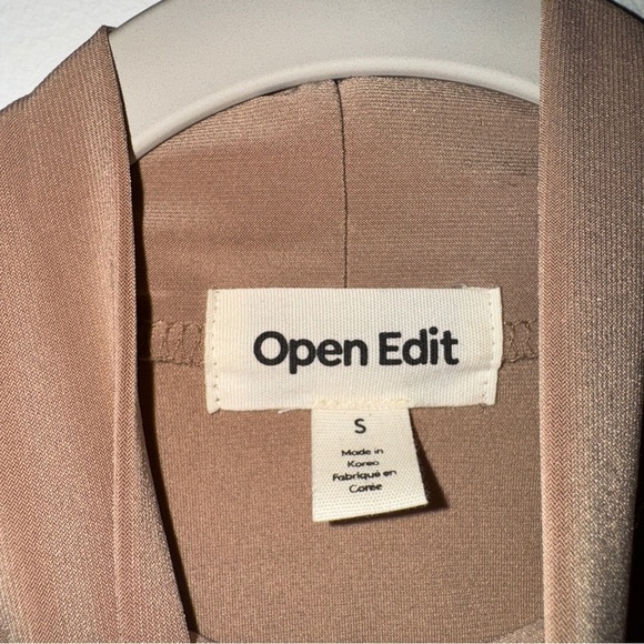 NWOT Nordstrom Open Edit Brown Tan Tank Top Sleeveless Mock Neck Small - Picture 3 of 5